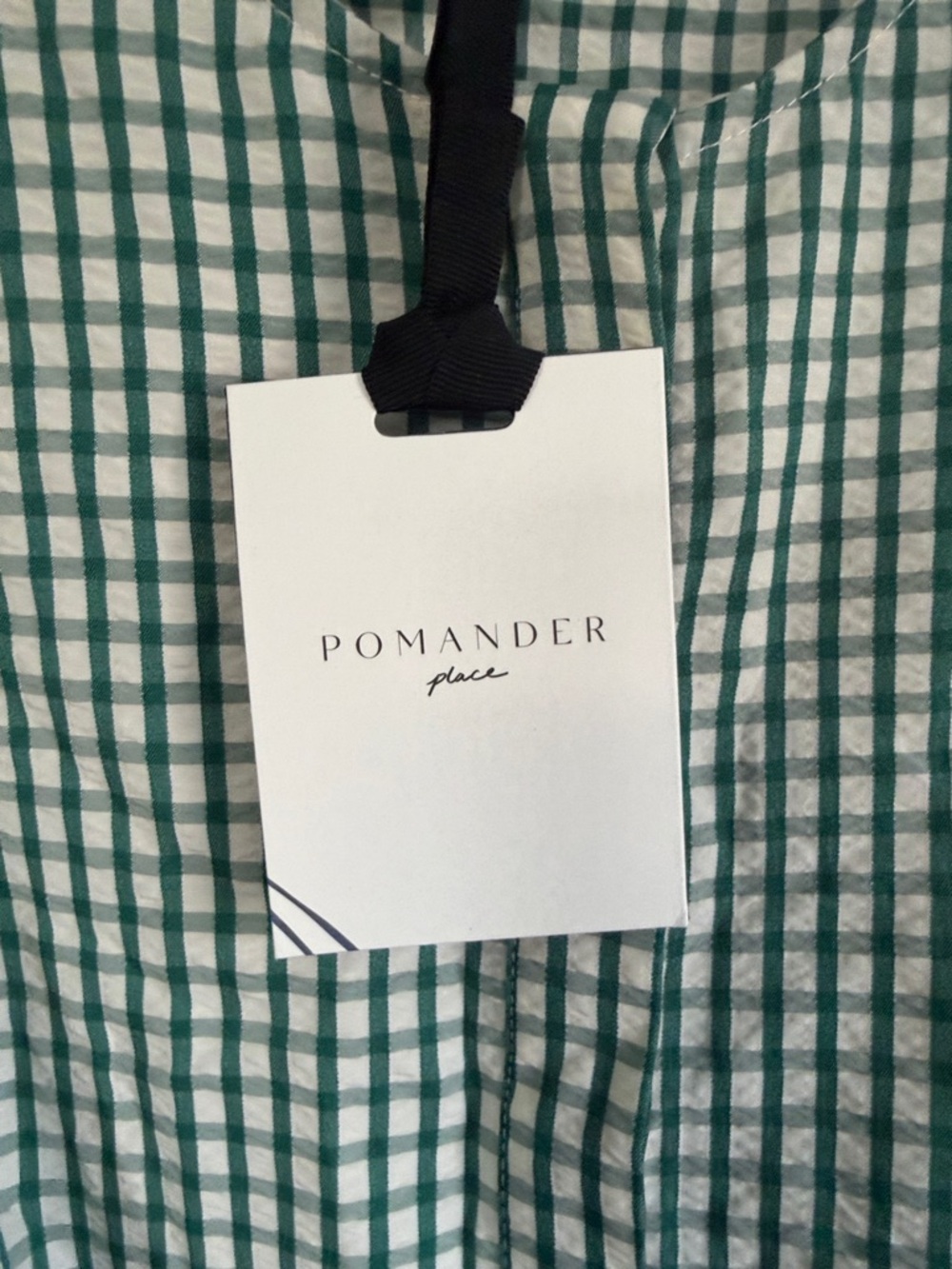 Pomander Place Green & White Gingham Cordelia Dress - Picture 3 of 6